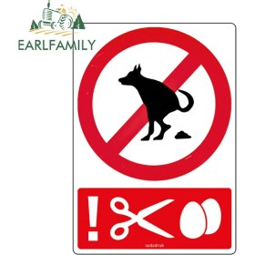 Resim Wenchang Shop C Stil P Earlfamıly 13CM x 9.2cm Ors Yasak Tuvalet Araba Sticker Anime Su Geçirmez Buzdolabı Dekorasyon Araba Aksesuar Çıkartması (Yurt Dışından) 