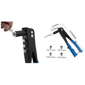 Resim Kalınlık Tek Yönlü El Perçin Tabancası 40 Yedekli ve 4 Çeşit Per 