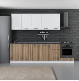 Resim Minar 280 Cm Mutfak Dolabı Beyaz Dore 280-d9 