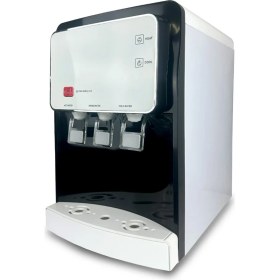 Resim İdeal Mağaza Sıcak Soğuk Ilık 3 Musluklu Tezgah Üstü Pompalı Arıtmalı Sebil - Beyaz Siyah Renk Ideal Mağaza 