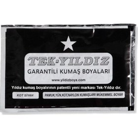 Resim TekYıldız Yıldız Siyah Toz Kumaş Boyası 12 G 