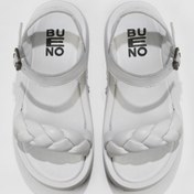 Resim Bueno Shoes Beyaz Deri Kadın Düz Sandalet 01wu4641 