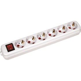 Resim Horoz 6'lı Anahtarlı Topraklı Kablosuz Grup Priz 