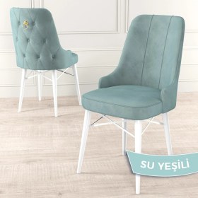 Resim Canisa Concept Pare Serisi, Beyaz Gürgen Ayaklı, 1.sınıf Babyface Ithal Kumaş Sandalye , Gold Halkalı, 1 Adet 