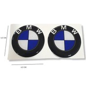 Resim Bmw Uyumlu Sticker 2 Li Set 5x5 Cm Bmw Logo , Bmw Etiket Damla 