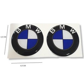 Resim Bmw Uyumlu Sticker 2 Li Set 5x5 Cm Bmw Logo , Bmw Etiket Damla 