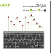 Resim Acer Okr220 Multidevice Dual Mode 2.4ghz Bluetooth Klavye Siyah 