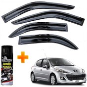 Resim Peugeot 207 Mügen Cam Rüzgarlığı Hb 2006-2012 Arası 4 Lü Takım +500ml Lastik Parlatıcı 