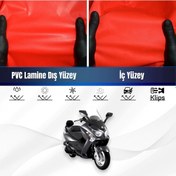 Resim Tvs Wego Motosiklet Brandası Su Geçirmez Branda Kırmızı Branda Motor Branda M 