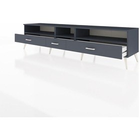 Resim Hyperion Tv Ünitesi 3 Raflı 3 Çekmeceli 220x44x51 Antrasit-antrasit Antrasıt/antrasıt - Antrasıt 