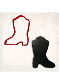 Resim Kovboy Botu Kurabiye Kalıbı Şekillendirici Kopat KIrmızı 