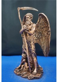 Resim Kronos Heykel Biblo Tasarım 26 Cm Mitolojik Obje, Hediyelik Ve Ev Dekor Ürünü Bakır 