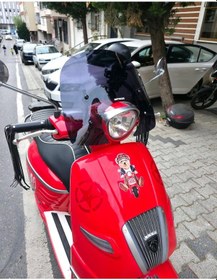 Resim Motocam Peugeot Django Ön Cam 2017-2026 Model 37cm Siyah Renkli 4mm Aparatsız 