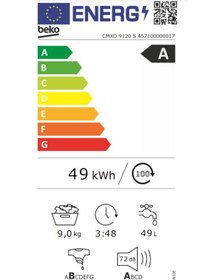 Resim Beko CMXD 9120 S 1200 Devir 9 KG Çamaşır Makinesi 