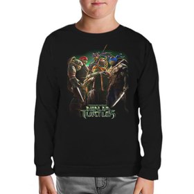 Resim Ninja Turtles Siyah Çocuk Sweatshirt 