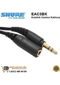 Resim Shure Eac3Bk 91 Cm Kulaklık Uzatma Kablosu 
