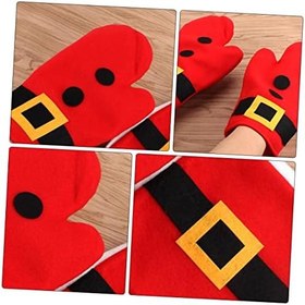 Resim Anneome 1set Isıya Dayanıklı Fırın Eldiveni Seti Mikrodalga Kullanımı Için Kalın Kırmızı Eldivenler Mükemmel Ve Konfor Sağlayan Mutfak Gereçleri 