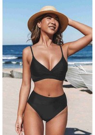 Resim Angelsin Yüksek Bel Bikini Altı Siyah 001 