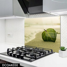 Resim Olinpa Cam Ocak Arkası Koruyucu | Yaprak Desenli 