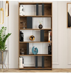 Resim Variant Variant Lima Kitaplık - Ceviz / Antrasit 