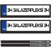 Resim 3A Lazerpleksi Porsche Logolu Plakalık 