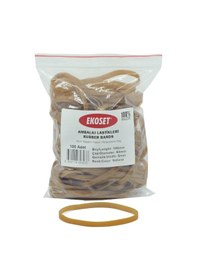 Resim Ekoset 100X5Mm Geniş Kauçuk Paket Ambalaj Lastiği 100 Adet 