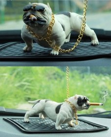 Resim Garage312 Araç Içi Torpido Üstü Süsü Beyaz Pitbull+ankaragücü Kaydırmaz Ped 