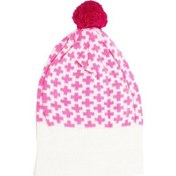 Resim AJS-009 Beyaz-Pembe Desenli Çocuk Kışlık Bere 
