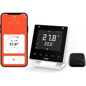 Resim Cosa Akıllı Oda Termostatı Kablosuz Kombi ve Klima Kontrolü v5 - Beyaz 