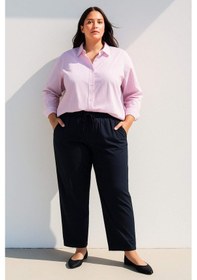 Resim DeFacto Straight Fit Çift Cepli Yüksek Bel Düz Paça Modal Kumaş Pantolon E5962AX25SPNV100 