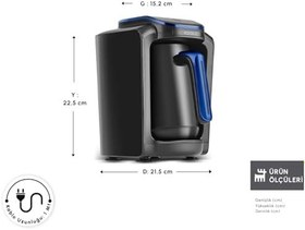 Resim Karaca Hatır Neo Türk Kahve Makinesi Azure Blue 