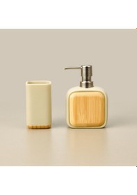 Resim Bath Sau 2'li Banyo Sıvı Sabunluk Seti - Bej / Gri Çok renkli 