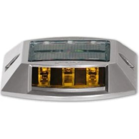 Resim Güneş Enerjili Yol Butonu Sarı, Solar Çakar Buton 