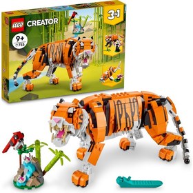 Resim LEGO® Creator 3’ü 1 Arada Muhteşem Kaplan 31129 - 9 Yaş ve Üzeri Çocuklar İçin Kaplan, Kırmızı Panda ve Koi Balığı İçeren Oyuncak Yapım Seti (755 Parça) 