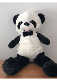 Resim Sevimli Panda Peluş Oyuncak Dev Boy 75 Cm Hediyelik Uyku Arkadaşı Beyaz 