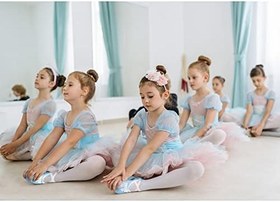 Resim DANSHOW Kız Bale Ayakkabıları Bölünmüş Taban Parlak Düz Dans Ayakkabıları Çocuklar İçin Bale Terlikleri (WX55-01-23) 
