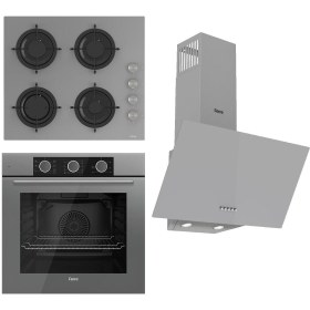 Resim Ferre Flowart Basıc Serisi Gri Ankastre Set (cs208 Xe62cpr D088 ) 