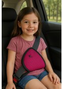 Resim Çocuk Emniyet Kemeri Düzenleyici Pembe Renk Araç İçi Güvenlik Ve Konfor Aksesuarı 