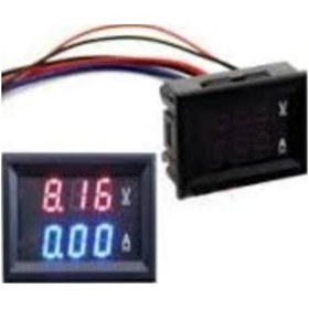 Resim Sineparelektronik-0.28" 100V 10A Çift Led Ekranlı Voltmetre Ve Ampermetre Modülü 