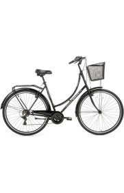 Resim Bisan Paradıse-23 Kadın Şehir Bisikleti 56CM V 28 Jant Parlak Siyah Gri 
