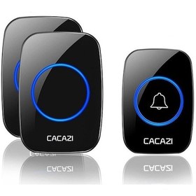 Resim Cacazı 2 Alıcılı Kablosuz Uzaktan Kumandalı LED Kapı Zili 