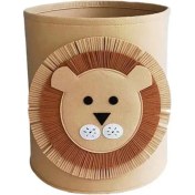 Resim Sepeti Katlanabilir Çocuk Odası Oyuncak Kutusu Keçe Çamaşır Kirli Sepet Oyuncak Eşya Istif Kutusu Çok Amaçlı Kutu (Aslan) 