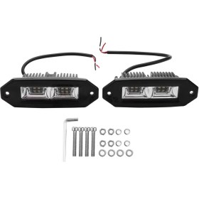 Resim Explosion1 LED Işık Çubuğu, 40W Flush Montaj LED Pods, 2pcs Yol Yedekleme Sürüş Işıkları Jeep Tampon Için Sis Lambası Atv Utv Suv Kamyon Teknesi (Yurt Dışından) 