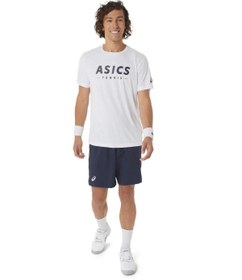 Resim Asics Men Court Tennis Graphic Tee Erkek Beyaz Kısa Kollu Tshirt 2041a259-100 