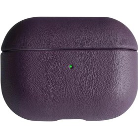 Resim Airpods Pro 2 (2.nesil) 405 Deri Kılıf - Mor Nemere 