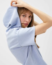 Resim Kısa Kollu Sweatshirt Kapüşonlu 