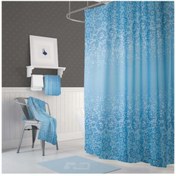 Resim Zethome Banyo Perdesi 2x120x200 Çift Kanat Duş Perdesi Halka Hediyeli Duşakabin Perdesi 6303 