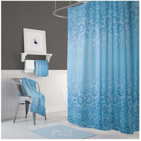 Resim Zethome Banyo Perdesi 2x120x200 Çift Kanat Duş Perdesi Halka Hediyeli Duşakabin Perdesi 6303 