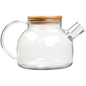 Resim Bambu Kapaklı Borosilikat Cam Demlik 1000ml Royaleks-cm-2000 Çok Renkli 