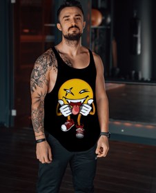 Resim Freeyez Smile Like Gym Fitness Tank Top Sporcu Atleti 